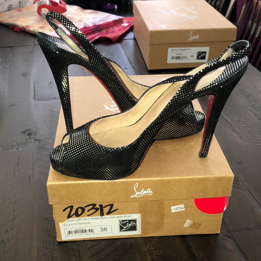 Christian Louboutin Cathay 100 Calf Rubens/Cuoio Women’s heels